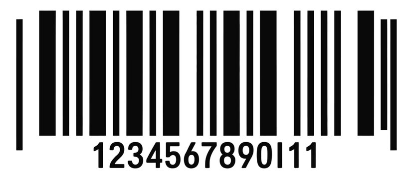 Realistic bar, code vector icon, fake line design, price and product detail code symbol