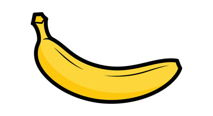 Yellow banana cartoon illustration isolated on white background © praja