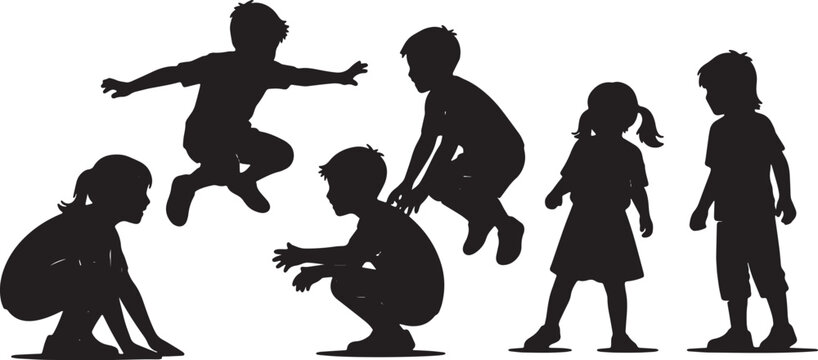 Kids Playing Leapfrog Game