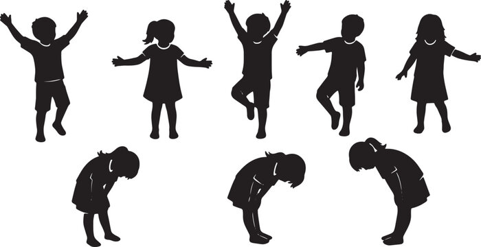 Kids Playing Simon Says Game