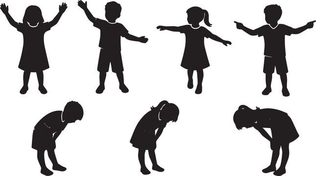 Kids Playing Simon Says Game