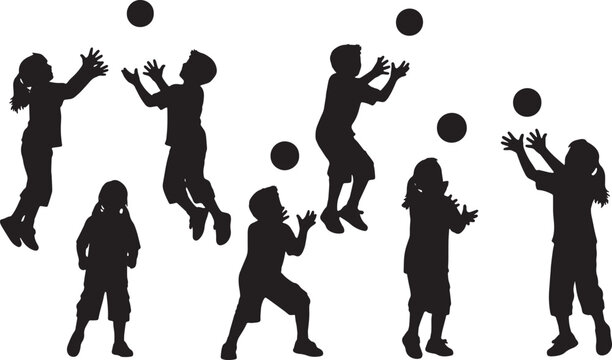 Kids Tossing and Catching Ball
