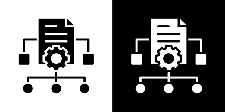 Framework Icon Set Vector Collection Isolated In Black And White
