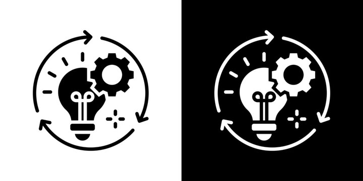 Innovation Icon Set Vector Collection Isolated In Black And White