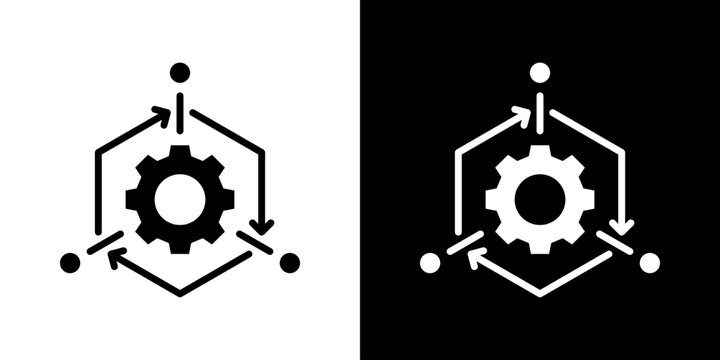 Modeling Icon Set Vector Collection Isolated In Black And White
