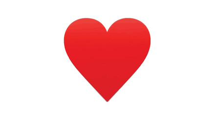 Fototapeta premium This vibrant red heart vector illustration graphic design beautifully conveys deep affection and passionate emotion, perfect for digital art, web content, or print materials requiring a strong symbol 