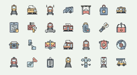 Transportation icons collection © Sidu