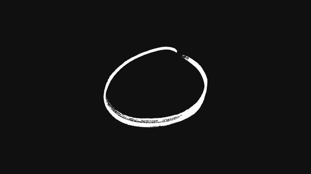  Hand-drawing oval frame circle animation
