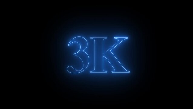 Glowing neon open 3k, flower, like, comment, sign on black background for business night design 4k video