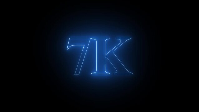 Glowing neon open 7k, flower, like, comment, sign on black background for business night design 4k video