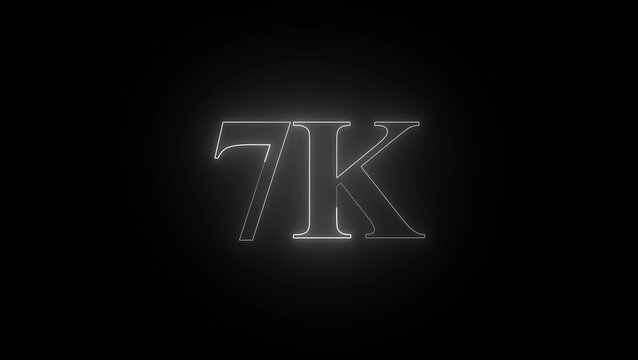 Glowing neon open 7k, flower, like, comment, sign on black background for business night design 4k video