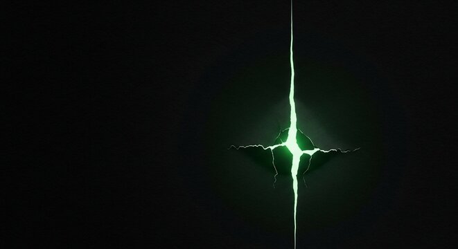 Abstract glowing geometric shape