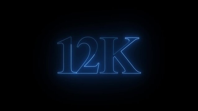 Glowing neon open 12k, flower, like, comment, sign on black background for business night design 4k video
