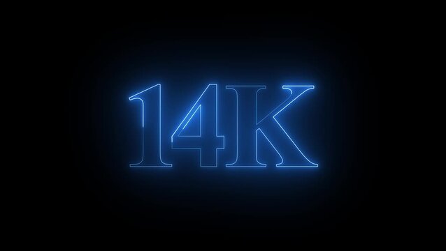 Glowing neon open 14k, flower, like, comment, sign on black background for business night design 4k video