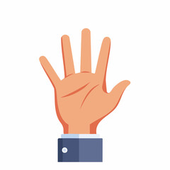 Obraz premium Hand Showing Five Fingers