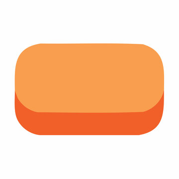 Orange rounded rectangle with shadow