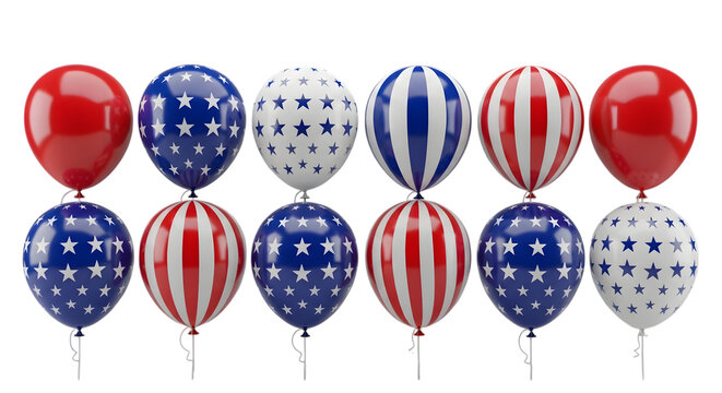 Festive 4th of july balloons patriotic independence day celebration decorations for parties events