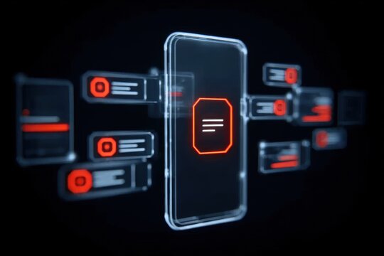 A modern user enjoys the mobile app interface design found within this cutting edge smartphone system and hardware.