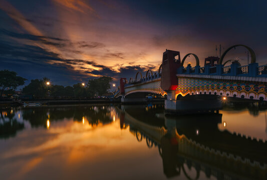bridge over the river at Tangerang City Banten Indonesia