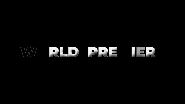 World Premiere Bold Metallic Typography Banner