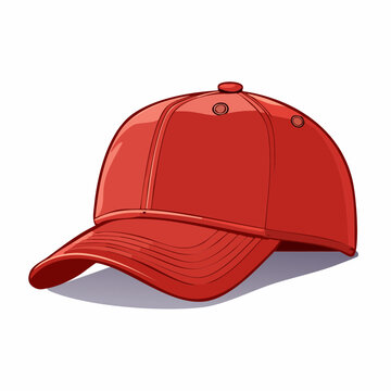Red Baseball Cap Illustration