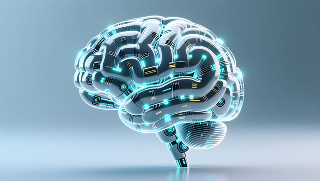 AI digital brain showing future technological innovation