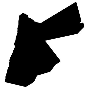 Jordan Black Map Flat Design