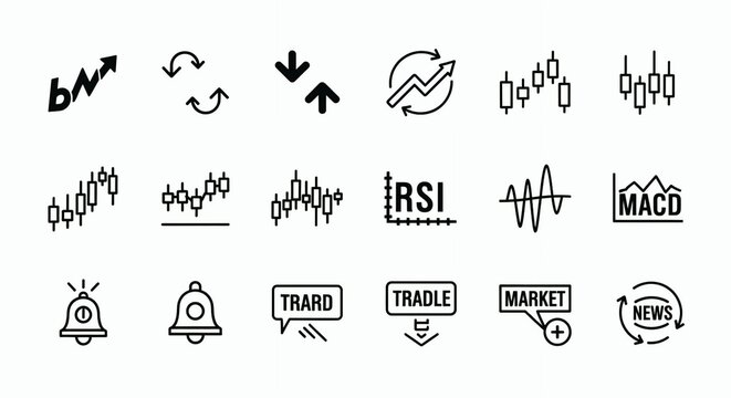Stock analysis icons