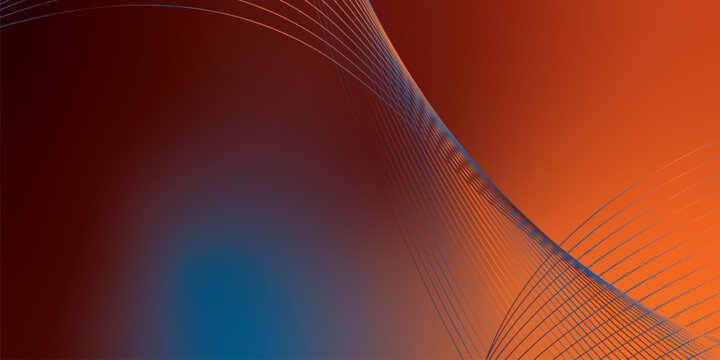 Abstract orange , azure and marron background with flowing wave lines and light textures in a modern futuristic digital design suitable for business and technology wallpaper