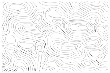 Topographic map background, abstract contour lines, vector pattern for cartography and geography © Sadakatul
