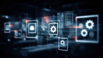 Fototapeta premium High productivity is tied to a system of automation, which clears the process for efficiency, workflow, and optimization.