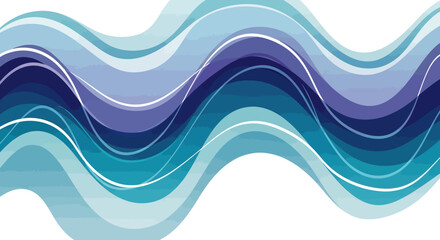 Fototapeta premium Abstract blue wave design element pattern.