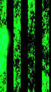Dynamic Neon Green Stripes Set Against Rugged Industrial Backdrop With Tense Cyberpunk Ambiance . Design