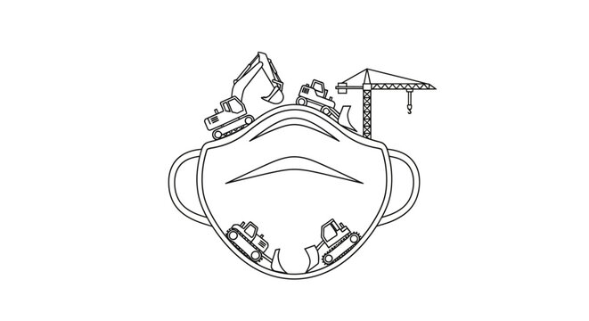Line drawing of a cup with city.