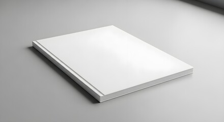 Fototapeta premium Blank white book cover isolated on white background