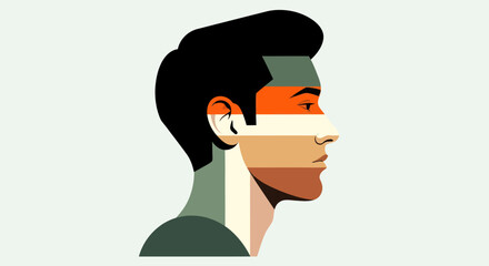 Abstract man portrait graphic illustration © Ever