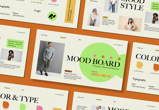 Minimal Mood Board Template Layout