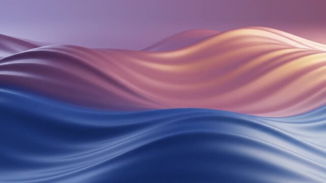 Abstract flowing shapes in shades of blue, pink and gold create a visually appealing and artistic background design element