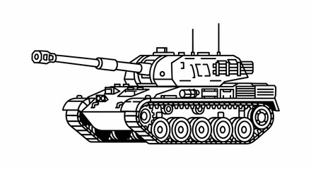 Military Tank Vehicle Armored Combat. © pur