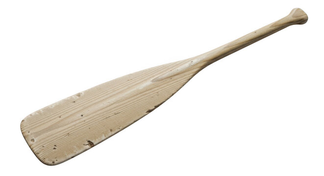 Wooden oar with holes