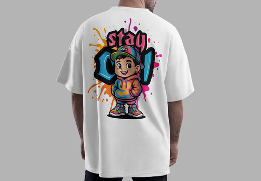 Cool Boy Graffiti Streetwear Graphic Tshirt Design
