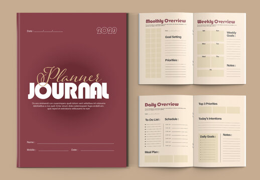 Productivity Journal Planner Template