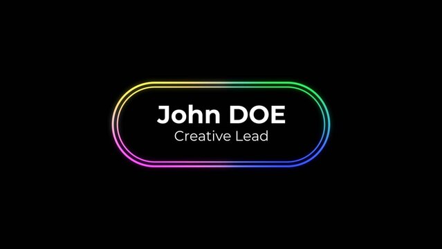 Neon Gradient Lower Third Title
