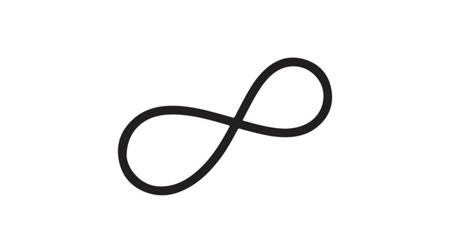 Infinity Symbol On White Background For Mathematics And Eternity Concepts