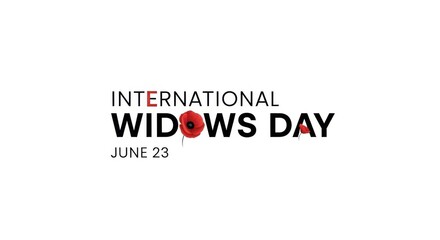 Fototapeta premium International Widows Day awareness logo on white background