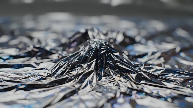 Abstract Metallic Mountain Peak Texture Close Up Macro Shot.