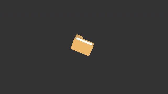 Folder Icon Minimal with 1 message on Dark Background