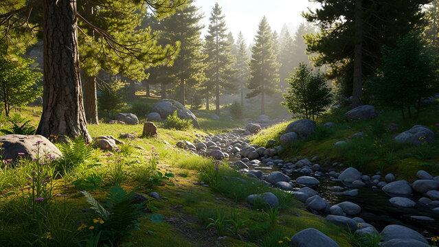 river in the forest