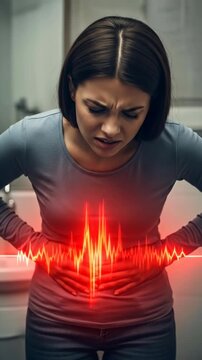 Patient bladder inflammation: cystitis flare, urinary tract, female health, abdomen ache, discomfort feeling, pelvic pressure, body distress, ureter irritation.