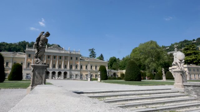 Como, Italy,2026,april,2nd,view of Villa Olmo and its public garden